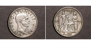 20 Lira Kingdom of Italy (1861-1946) Silver Victor Emmanuel III of Italy (1869 - 1947)