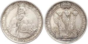 20 Lira San Marino Silver 