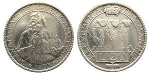 20 Lira San Marino Silver 