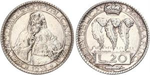 20 Lira San Marino Silver 