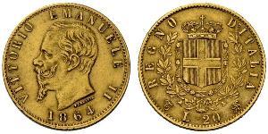 20 Lira 意大利王國 (1861-1946) 金 维托里奥·埃马努埃莱二世
