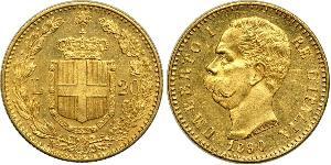 20 Lira 意大利王國 (1861-1946) 金 Umberto I (1844-1900)