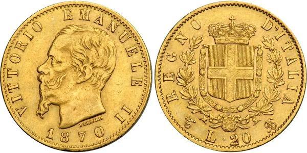 20 Lira 意大利王國 (1861-1946) 金 维托里奥·埃马努埃莱二世