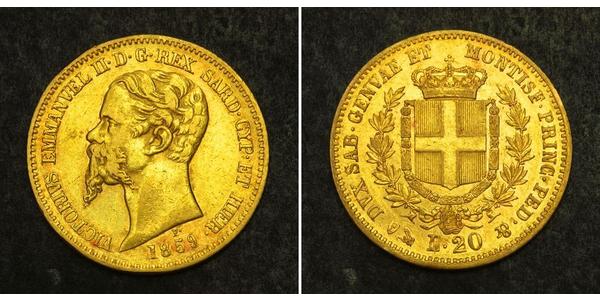 20 Lira 意大利王國 (1861-1946) 金 维托里奥·埃马努埃莱二世