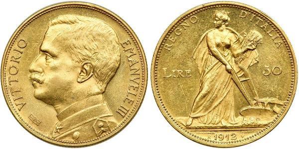 20 Lira 意大利王國 (1861-1946) 金 Vittorio Emanuele III (1869 - 1947)