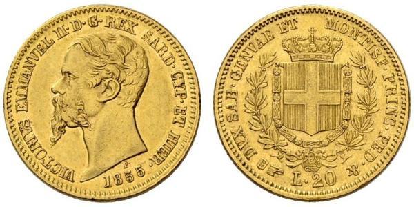 20 Lira 意大利王國 (1861-1946) 金 维托里奥·埃马努埃莱二世