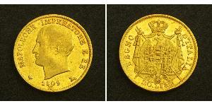 20 Lira 義大利王國 (拿破崙時代) (1805 - 1814) 金 拿破仑一世(1769 - 1821)