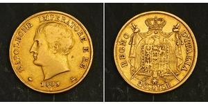 20 Lira 義大利王國 (拿破崙時代) (1805 - 1814) 金 拿破仑一世(1769 - 1821)