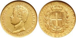 20 Lira 薩丁尼亞王國 (1324 - 1861) / 意大利 金 卡洛·阿尔贝托 (1798 - 1849)