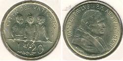 20 Lira 梵蒂冈 黃銅 