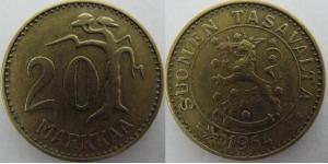 20 Mark Finlandia (1917 - ) Alluminio/Bronzo 