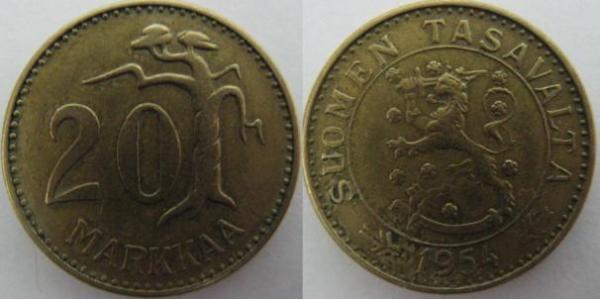 20 Mark Finlandia (1917 - ) Alluminio/Bronzo 