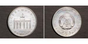 20 Mark République démocratique allemande (1949-1990) Argent/Cuivre/Nickel 