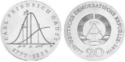 20 Mark Repubblica Democratica Tedesca (1949-1990) Argento 