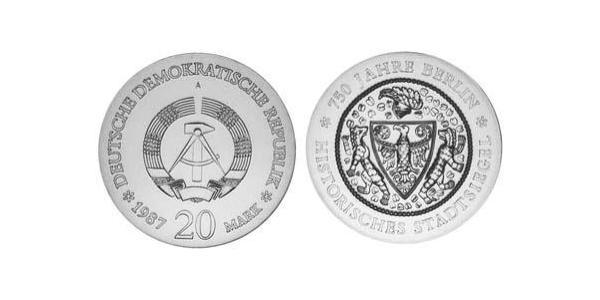20 Mark Repubblica Democratica Tedesca (1949-1990) Argento 