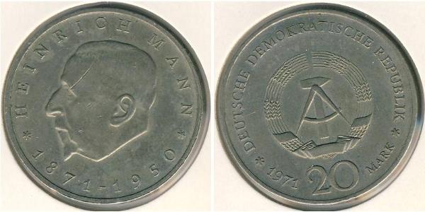 20 Mark German Democratic Republic (1949-1990) Copper/Nickel 