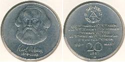 20 Mark République démocratique allemande (1949-1990) Cuivre/Nickel Karl Marx