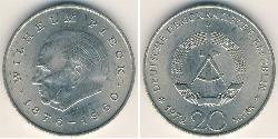 20 Mark République démocratique allemande (1949-1990) Cuivre/Nickel Wilhelm Pieck