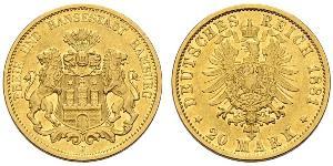 20 Mark Deutsches Kaiserreich (1871-1918) Gold 