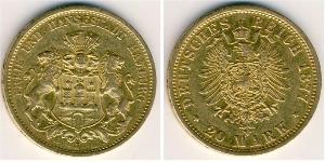 20 Mark Deutsches Kaiserreich (1871-1918) Gold 