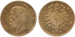 20 Mark Grand Duchy of Baden (1806-1918) Gold Frederick I, Grand Duke of Baden (1826 - 1907)