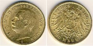 20 Mark Grand Duchy of Baden (1806-1918) Gold 