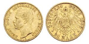 20 Mark Grand Duchy of Hesse (1806 - 1918) Gold Ernest Louis, Grand Duke of Hesse (1868 - 1937)