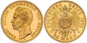 20 Mark Großherzogtum Hessen (1806 - 1918) Gold Ernst Ludwig (Hessen-Darmstadt, Großherzog) (1868 - 1937)