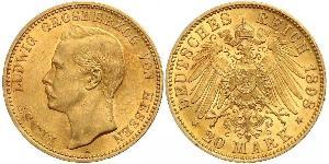 20 Mark Großherzogtum Hessen (1806 - 1918) Gold Ernst Ludwig (Hessen-Darmstadt, Großherzog) (1868 - 1937)