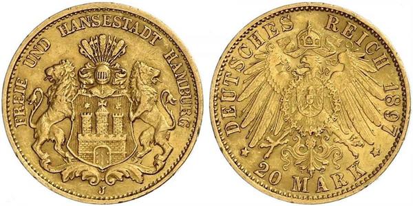 20 Mark Hamburg Gold 