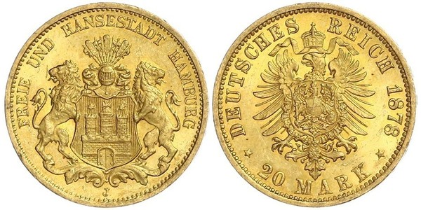 20 Mark Hamburg Gold 