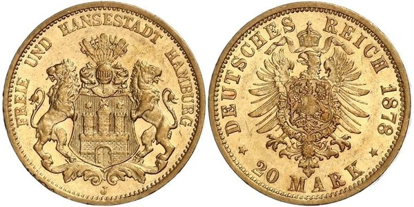 20 Mark Hamburg Gold 