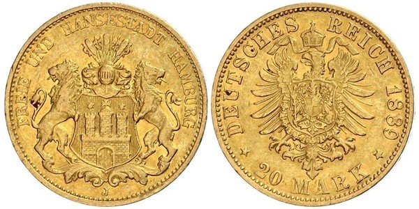 20 Mark Hamburg Gold 