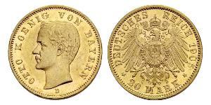 20 Mark Kingdom of Bavaria (1806 - 1918) Gold Otto of Bavaria (1848 – 1916)