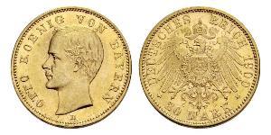 20 Mark Kingdom of Bavaria (1806 - 1918) Gold Otto of Bavaria (1848 – 1916)