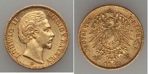 20 Mark Kingdom of Bavaria (1806 - 1918) Gold Ludwig I of Bavaria (1786 – 1868)