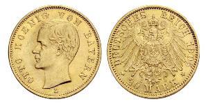 20 Mark Kingdom of Bavaria (1806 - 1918) Gold Otto of Bavaria (1848 – 1916)