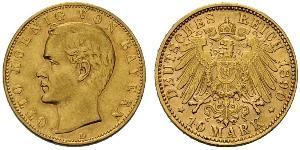 20 Mark Kingdom of Bavaria (1806 - 1918) Gold Otto of Bavaria (1848 – 1916)