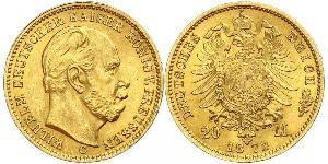 20 Mark Kingdom of Prussia (1701-1918) Gold Wilhelm I, German Emperor (1797-1888)