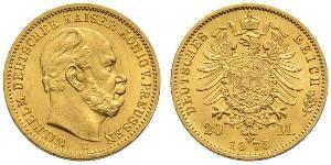 20 Mark Kingdom of Prussia (1701-1918) Gold Wilhelm I, German Emperor (1797-1888)