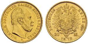 20 Mark Kingdom of Prussia (1701-1918) Gold Wilhelm I, German Emperor (1797-1888)