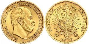 20 Mark Kingdom of Prussia (1701-1918) Gold Wilhelm I, German Emperor (1797-1888)