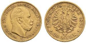 20 Mark Kingdom of Prussia (1701-1918) Gold Wilhelm I, German Emperor (1797-1888)