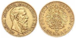 20 Mark Kingdom of Prussia (1701-1918) Gold Frederick III, German Emperor (1831-1888)