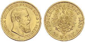 20 Mark Kingdom of Prussia (1701-1918) Gold Frederick III, German Emperor (1831-1888)