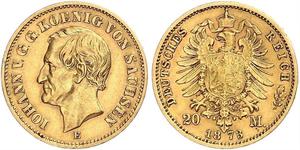 20 Mark Kingdom of Saxony (1806 - 1918) Gold 