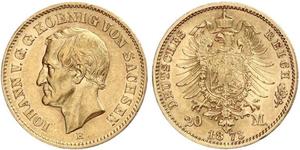 20 Mark Kingdom of Saxony (1806 - 1918) Gold 