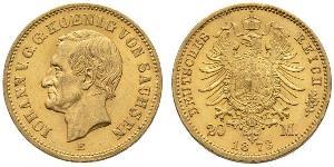 20 Mark Kingdom of Saxony (1806 - 1918) Gold 