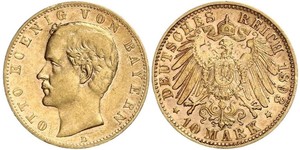 20 Mark Königreich Bayern (1806 - 1918) Gold Otto (Bayern)(1848 – 1916)