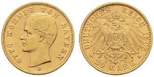 20 Mark Königreich Bayern (1806 - 1918) Gold Otto (Bayern)(1848 – 1916)